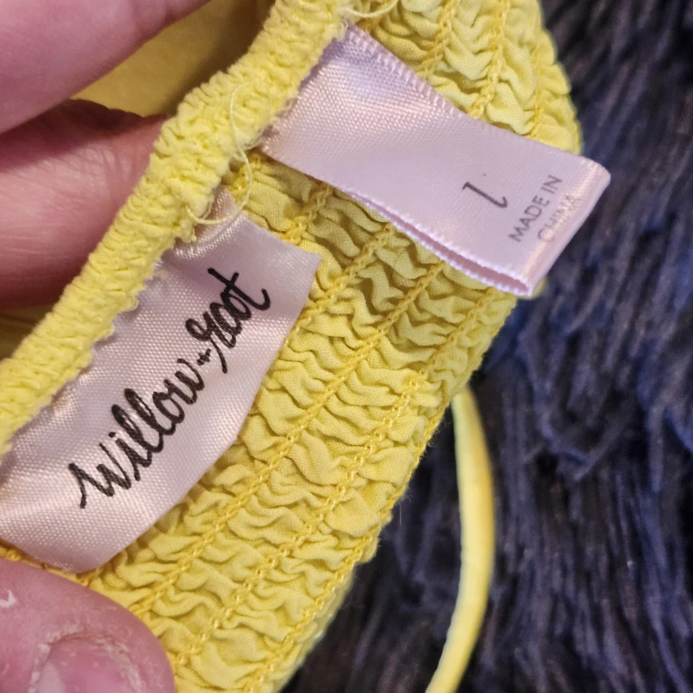 Willow & Root Yellow Lace Bralette Size L Euc - Picture 3 of 3